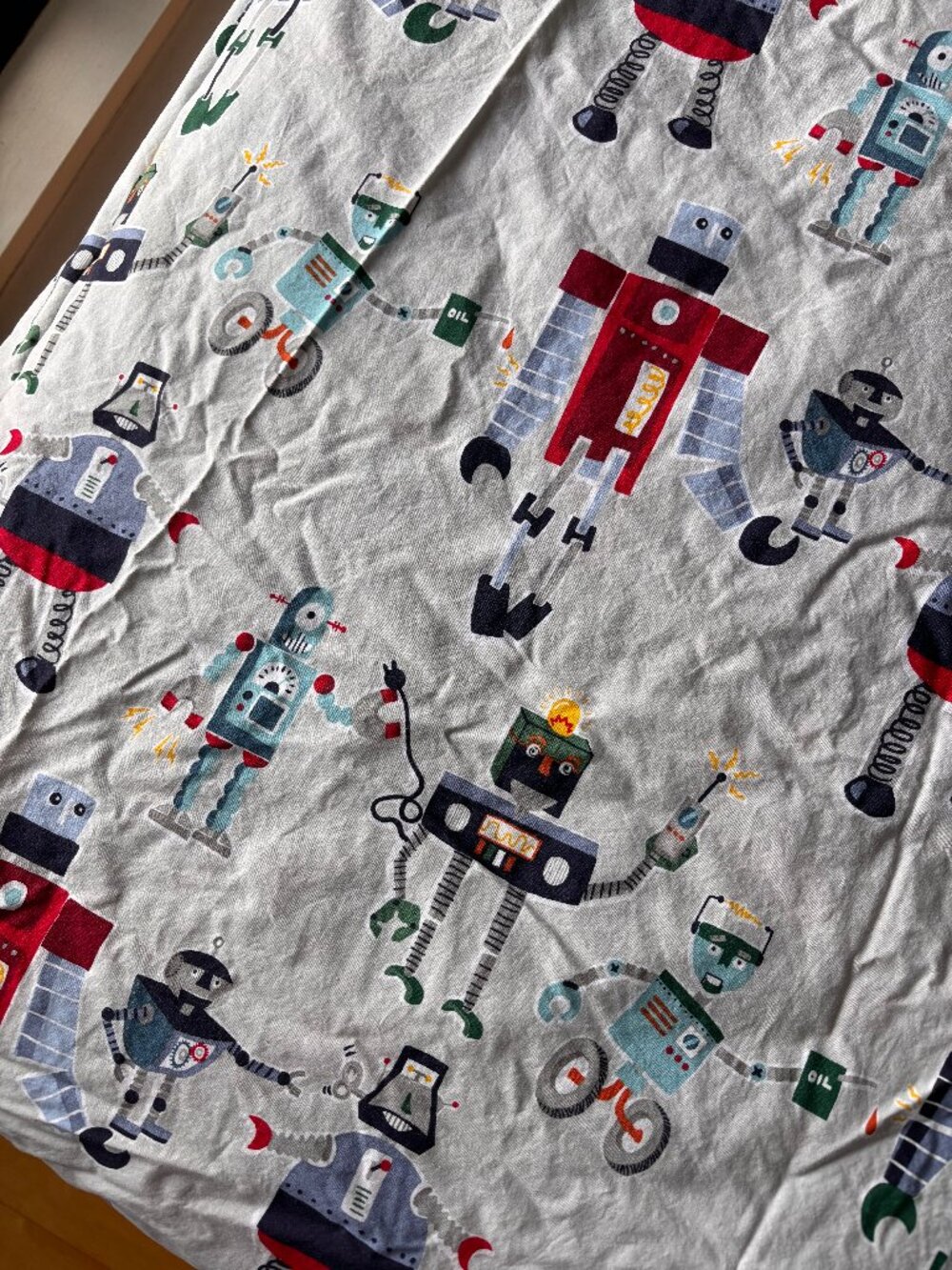 Robot themed Twin size Duvet covers (x2) Pottery Barn Kids